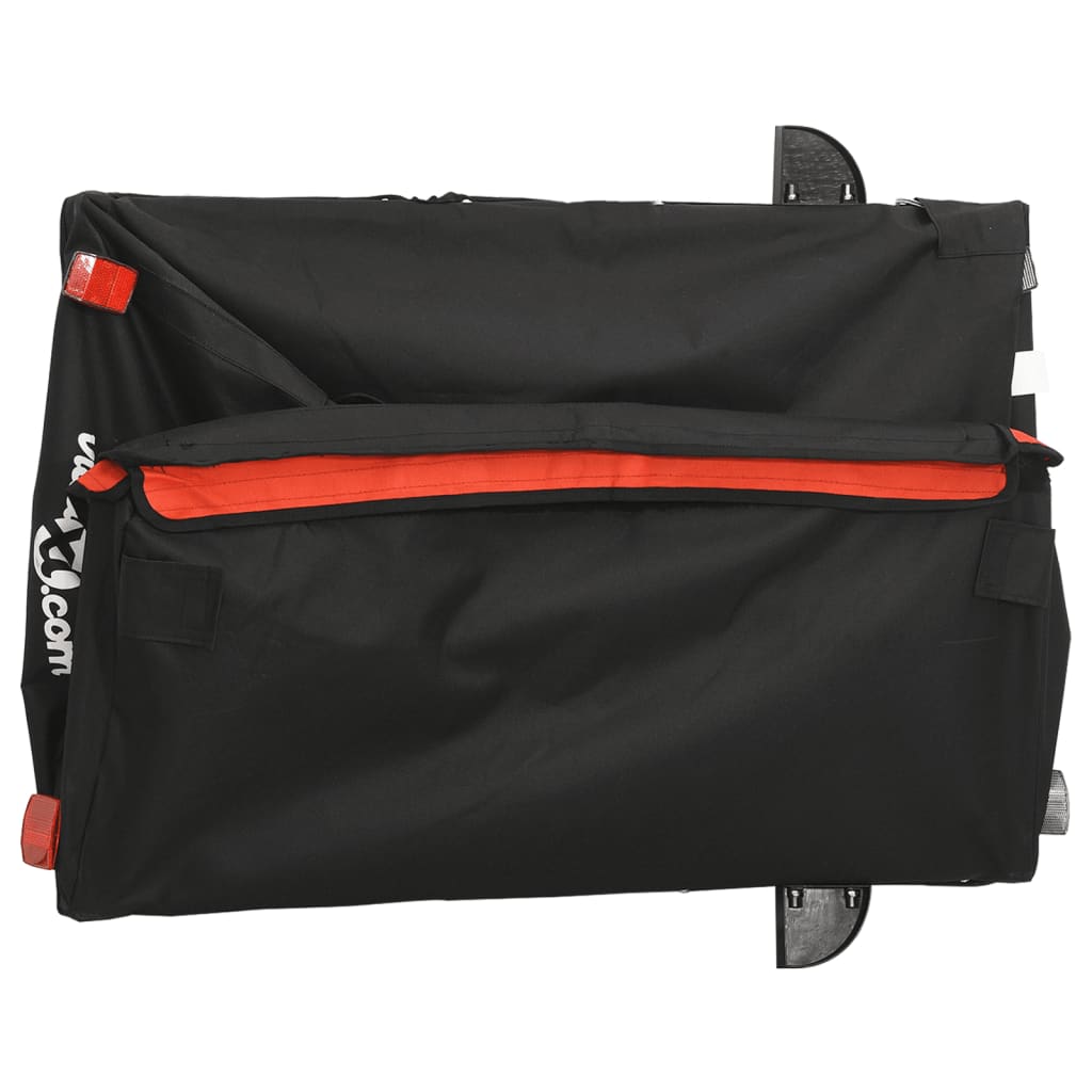 Rimorchio da Bici Nero e Arancione 45 kg in Ferro
