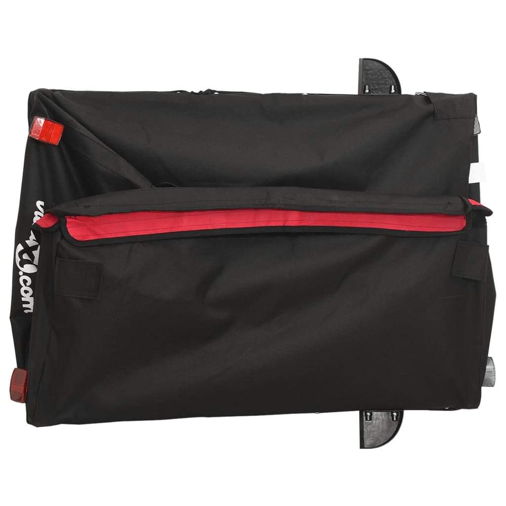 Rimorchio da Bici Nero e Rosso 45 kg in Ferro