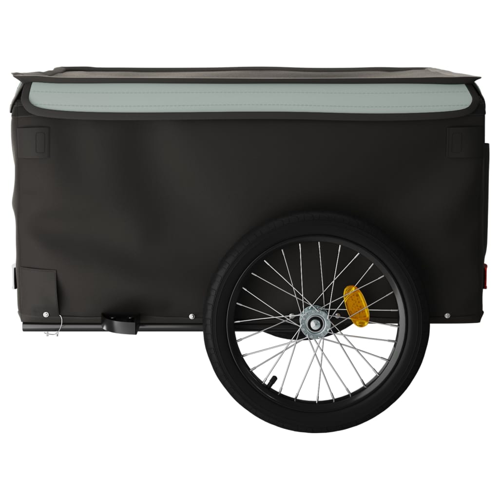 Rimorchio da Bici Nero e Grigio 45 kg in Ferro