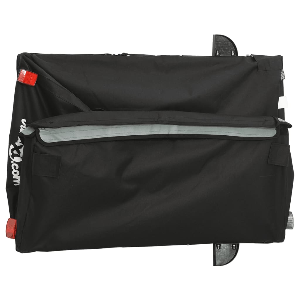 Rimorchio da Bici Nero e Grigio 45 kg in Ferro