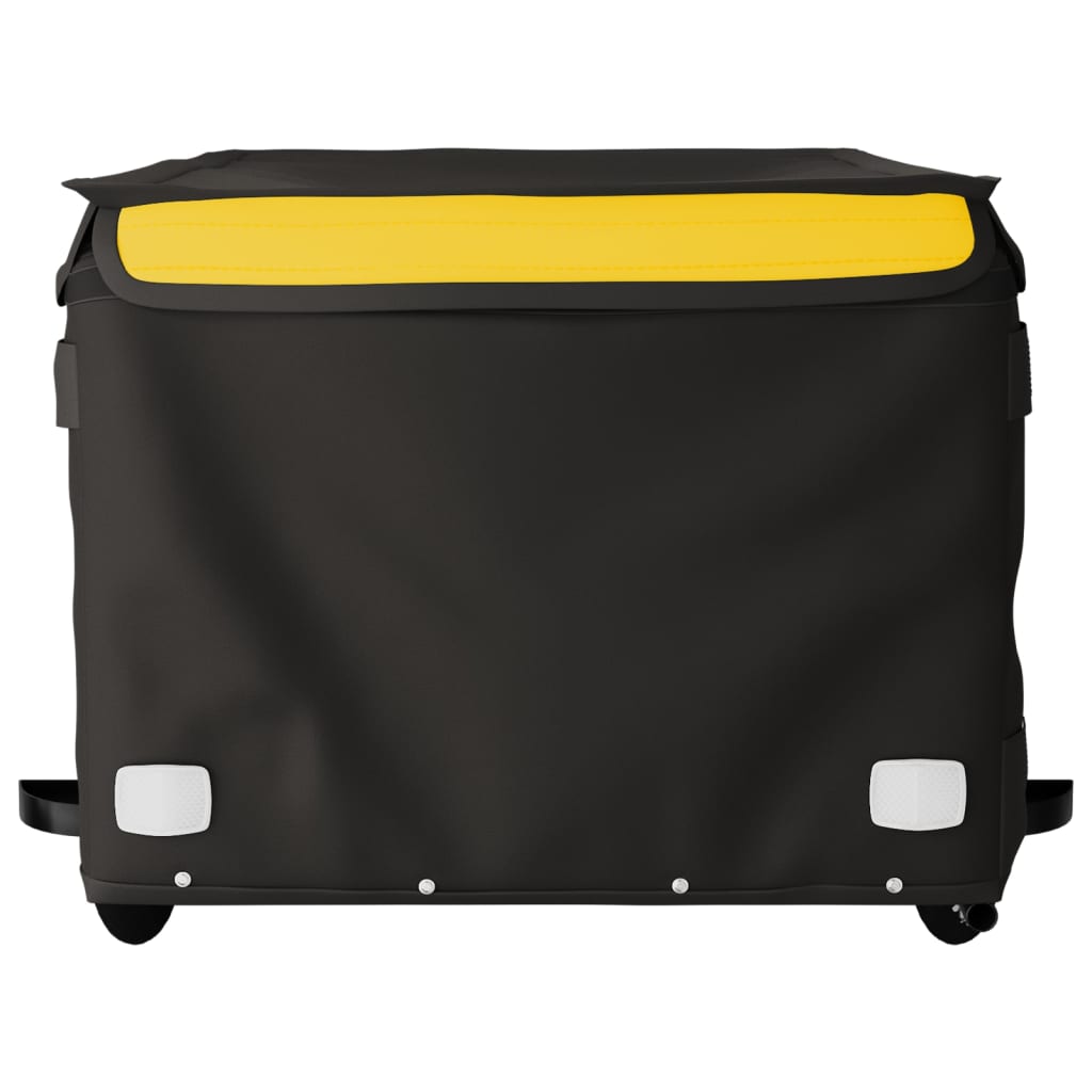Rimorchio da Bici Nero e Giallo 45 kg in Ferro