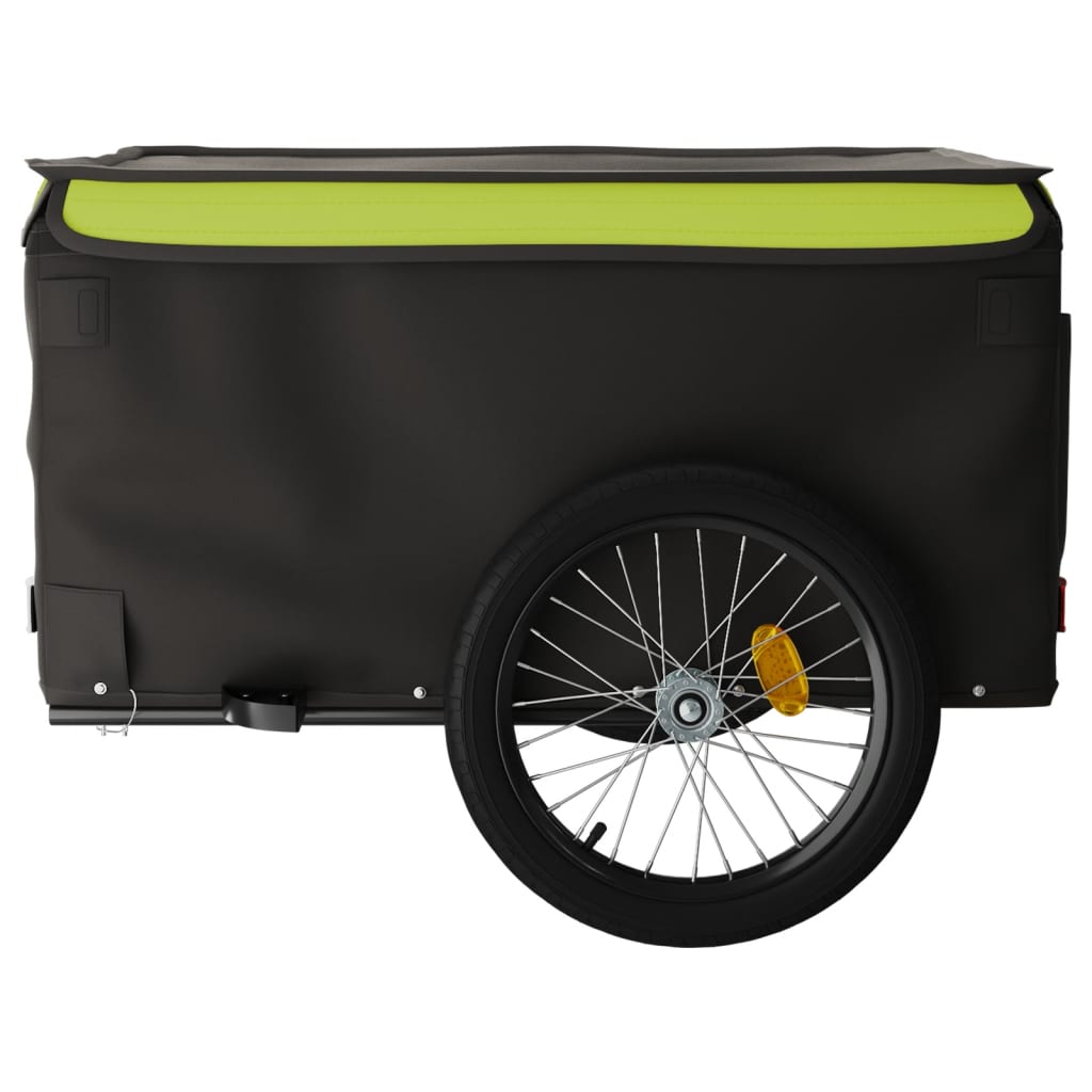 Rimorchio da Bici Nero e Verde 45 kg in Ferro