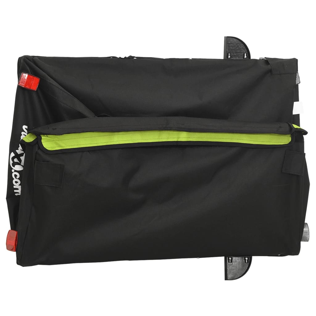 Rimorchio da Bici Nero e Verde 45 kg in Ferro
