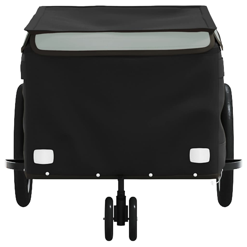 Rimorchio da Bici Nero e Grigio 30 kg in Ferro