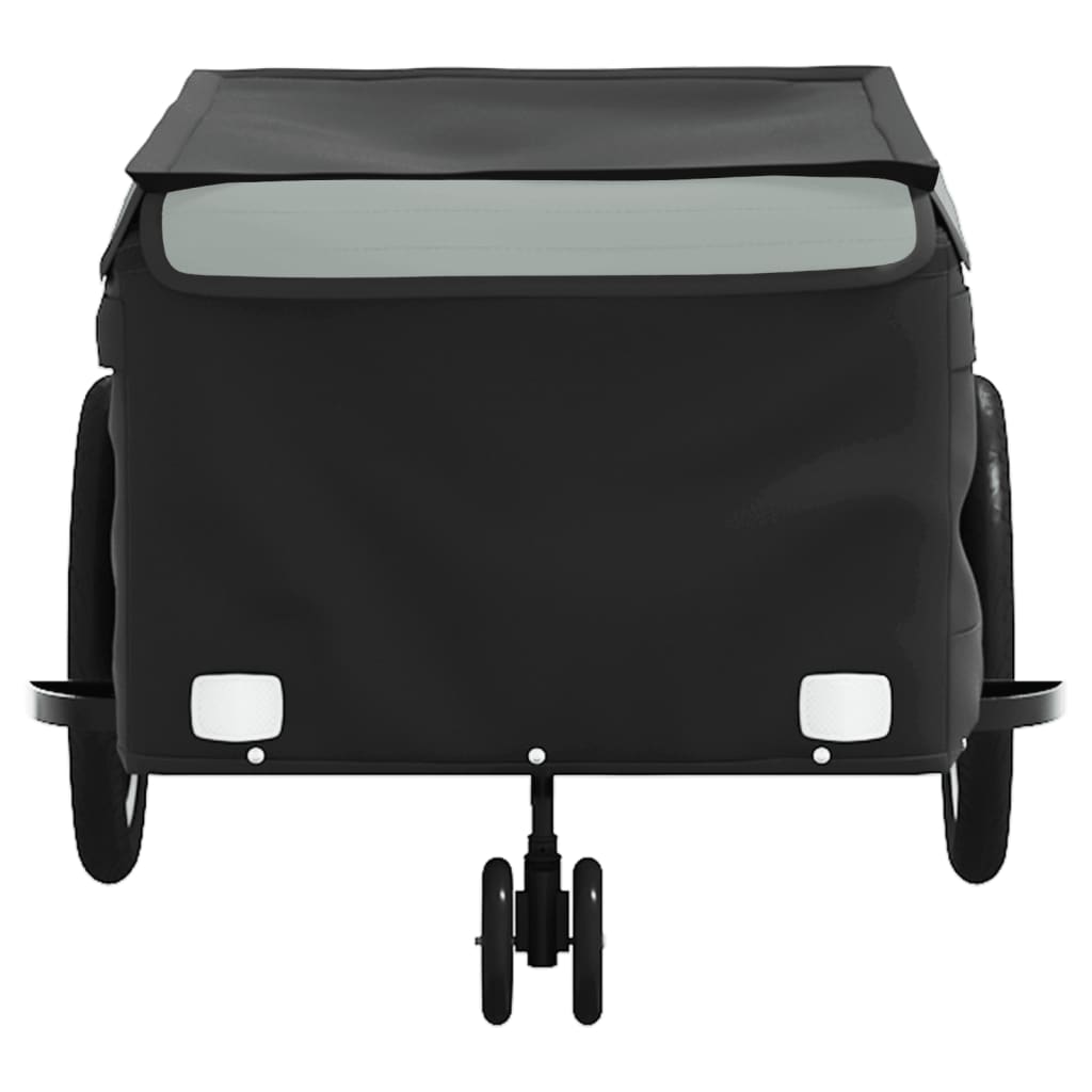 Rimorchio da Bici Nero e Grigio 45 kg in Ferro