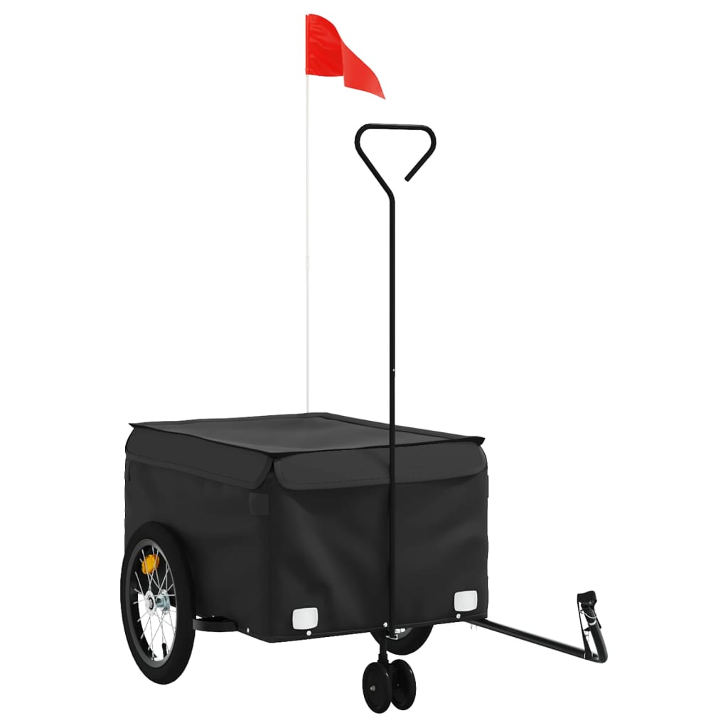 Rimorchio da Bici Nero 45 kg in Ferro