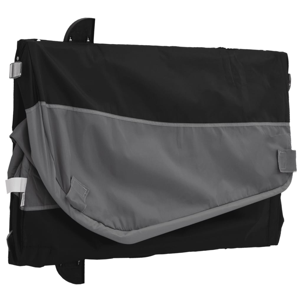 Rimorchio da Bici Nero e Grigio 45 kg in Ferro