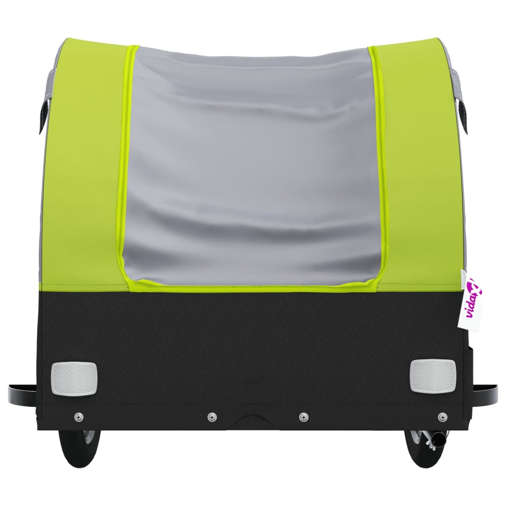 Rimorchio da Bici Nero e Verde 45 kg in Ferro