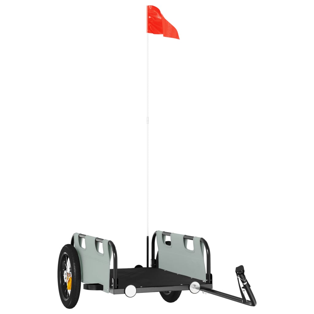 Rimorchio da Bici Grigio Oxford e Ferro