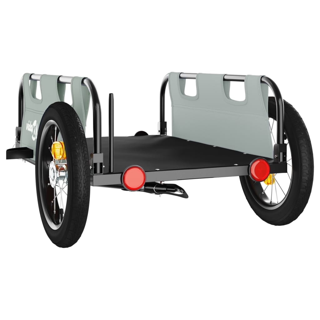 Rimorchio da Bici Grigio Oxford e Ferro