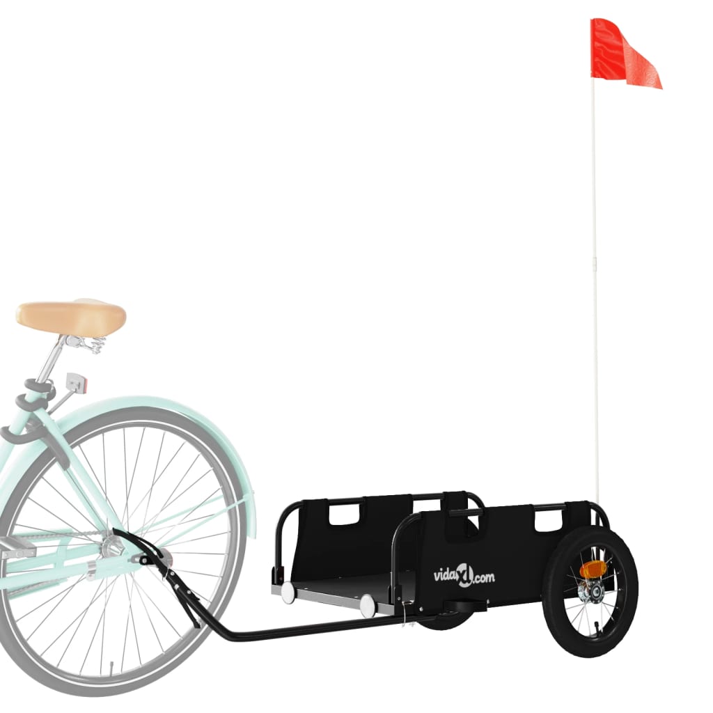 Rimorchio da Bici Nero Oxford e Ferro