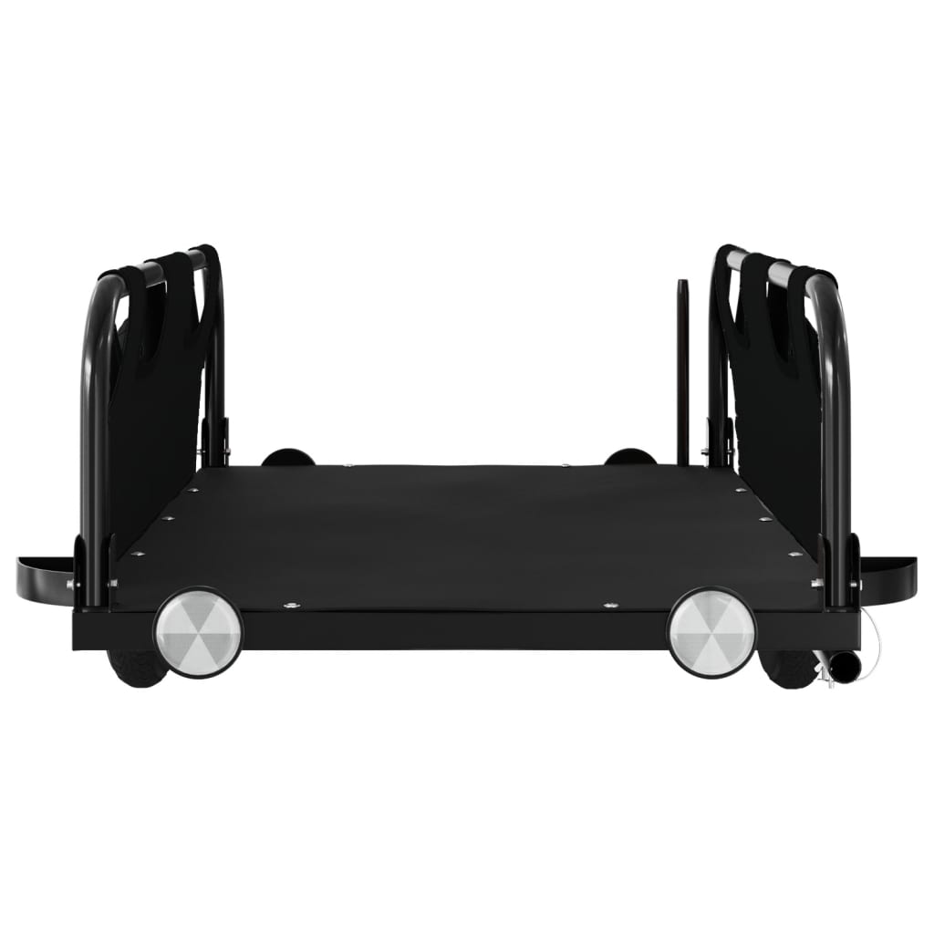 Rimorchio da Bici Nero Oxford e Ferro