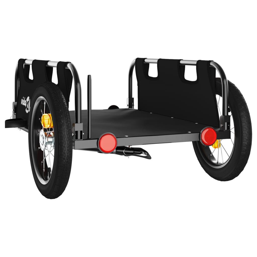 Rimorchio da Bici Nero Oxford e Ferro