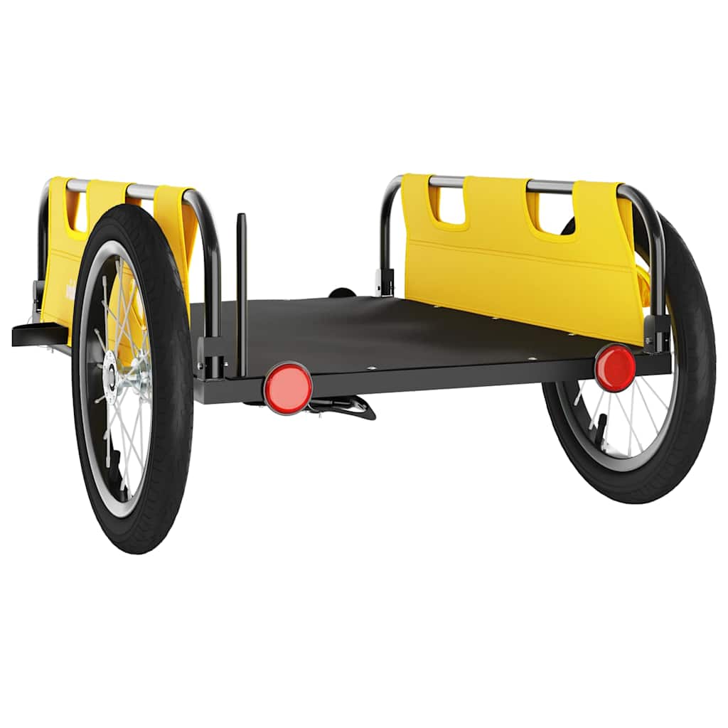Rimorchio da Bici Giallo Oxford e Ferro