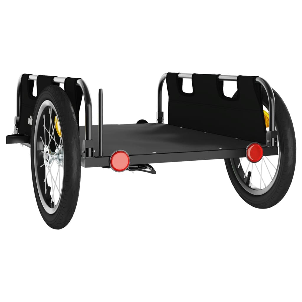 Rimorchio da Bici Nero Oxford e Ferro