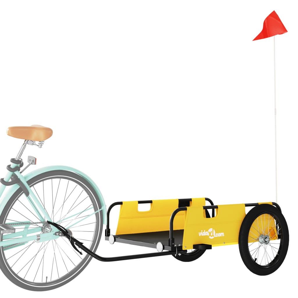 Rimorchio da Bici Giallo Oxford e Ferro