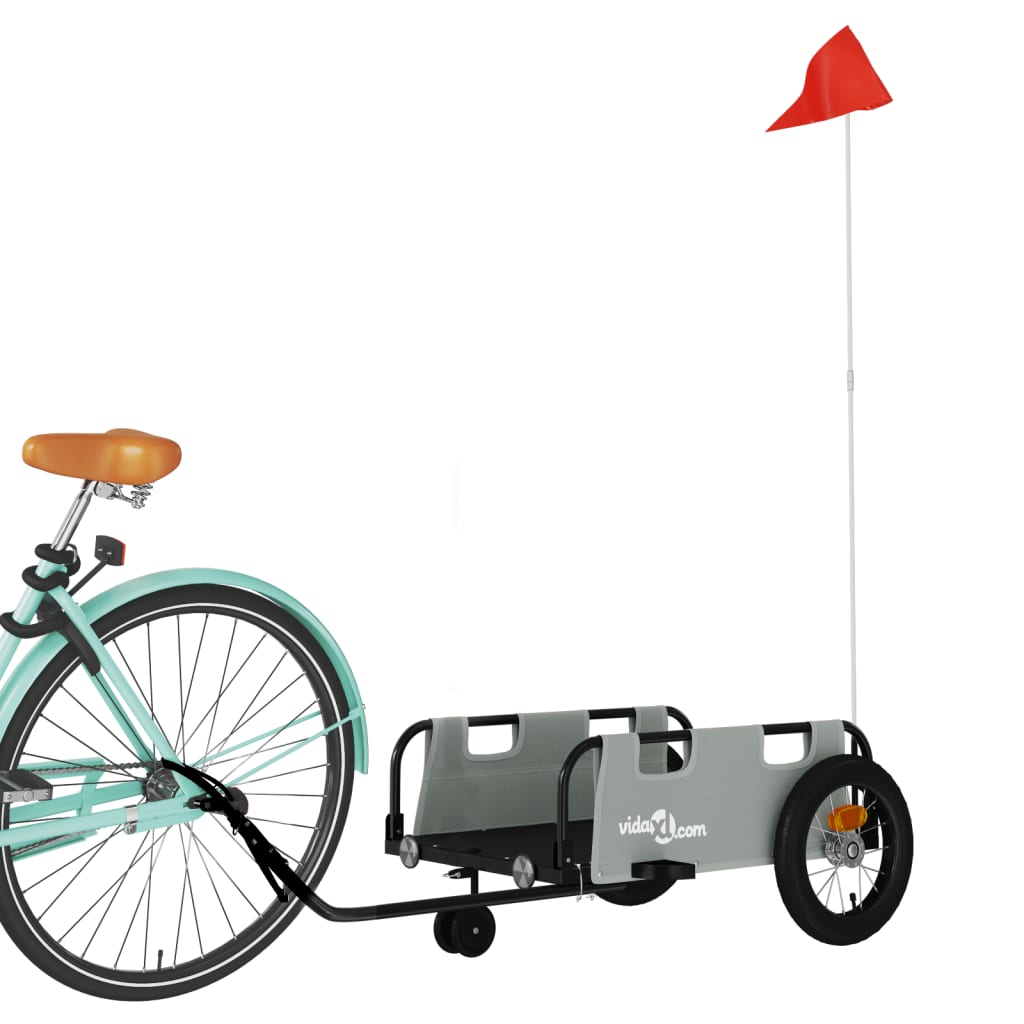 Rimorchio da Bici Grigio Oxford e Ferro
