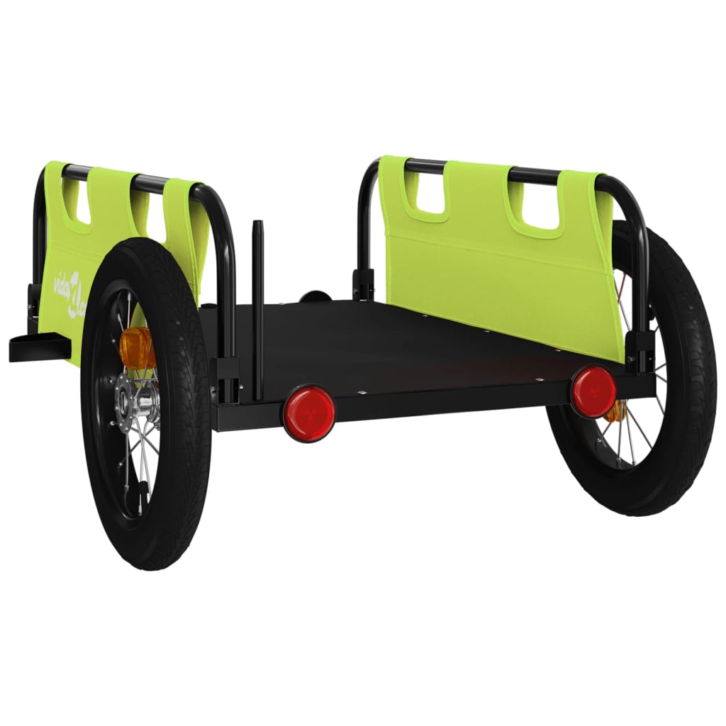 Rimorchio da Bici Verde Oxford e Ferro