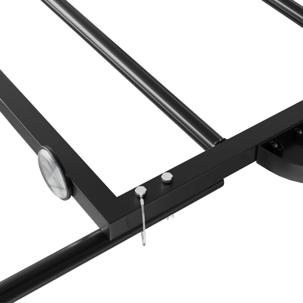 Rimorchio da Bici Nero 126x63x34 cm in Ferro