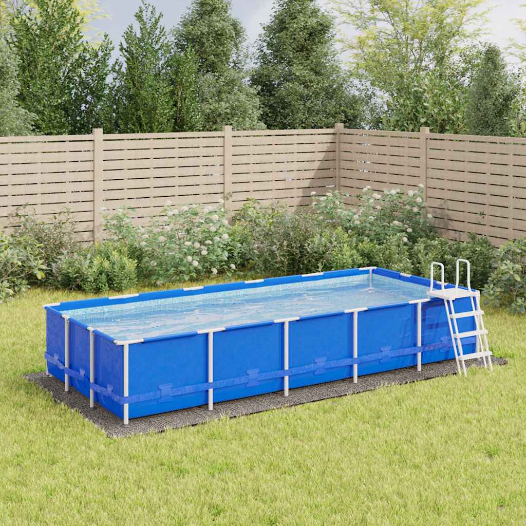 Telo per Fondo Piscina 550 x 280 cm Rettangolare Grigio Chiaro
