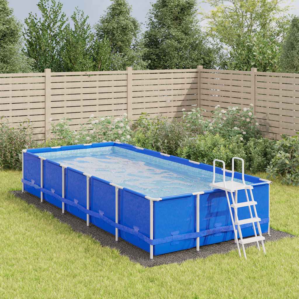 Telo per Fondo Piscina 640 x 321 cm Rettangolare grigio chiaro