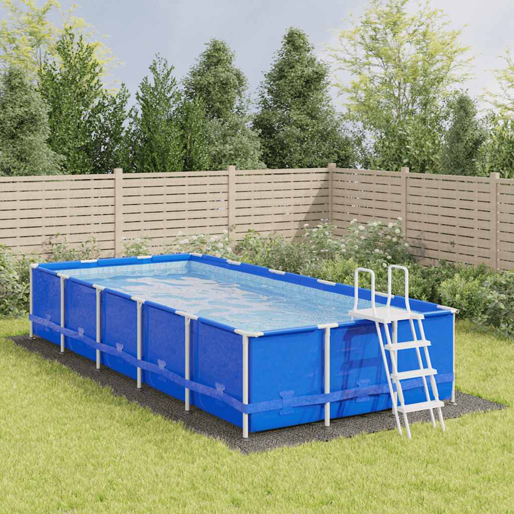 Telo per Fondo Piscina 820 x 420 cm Rettangolare Grigio Chiaro