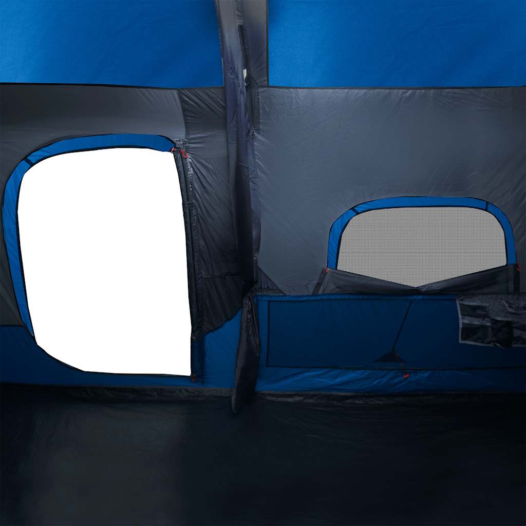 Tenda Campeggio 9 Persone Blu Rilascio Rapido Impermeabile