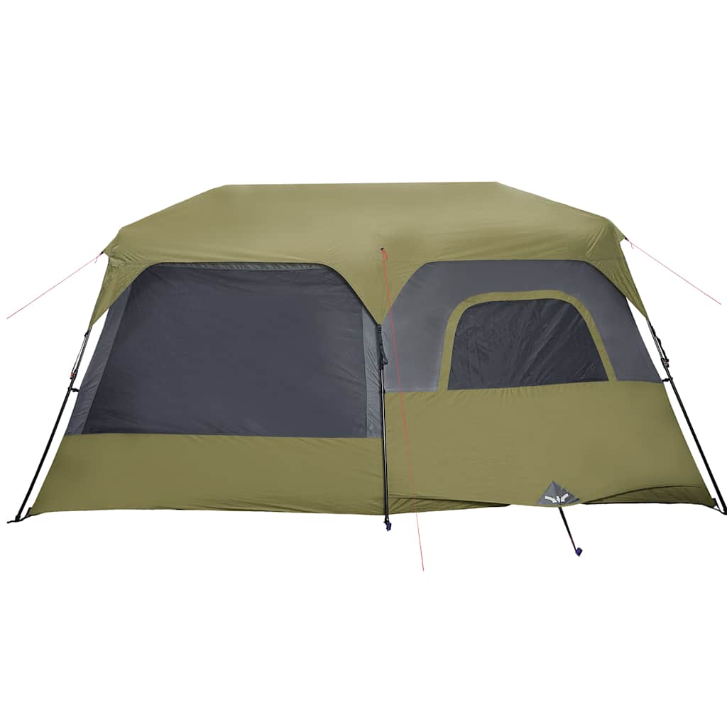 Tenda Campeggio 9 Persone Verde Rilascio Rapido Impermeabile