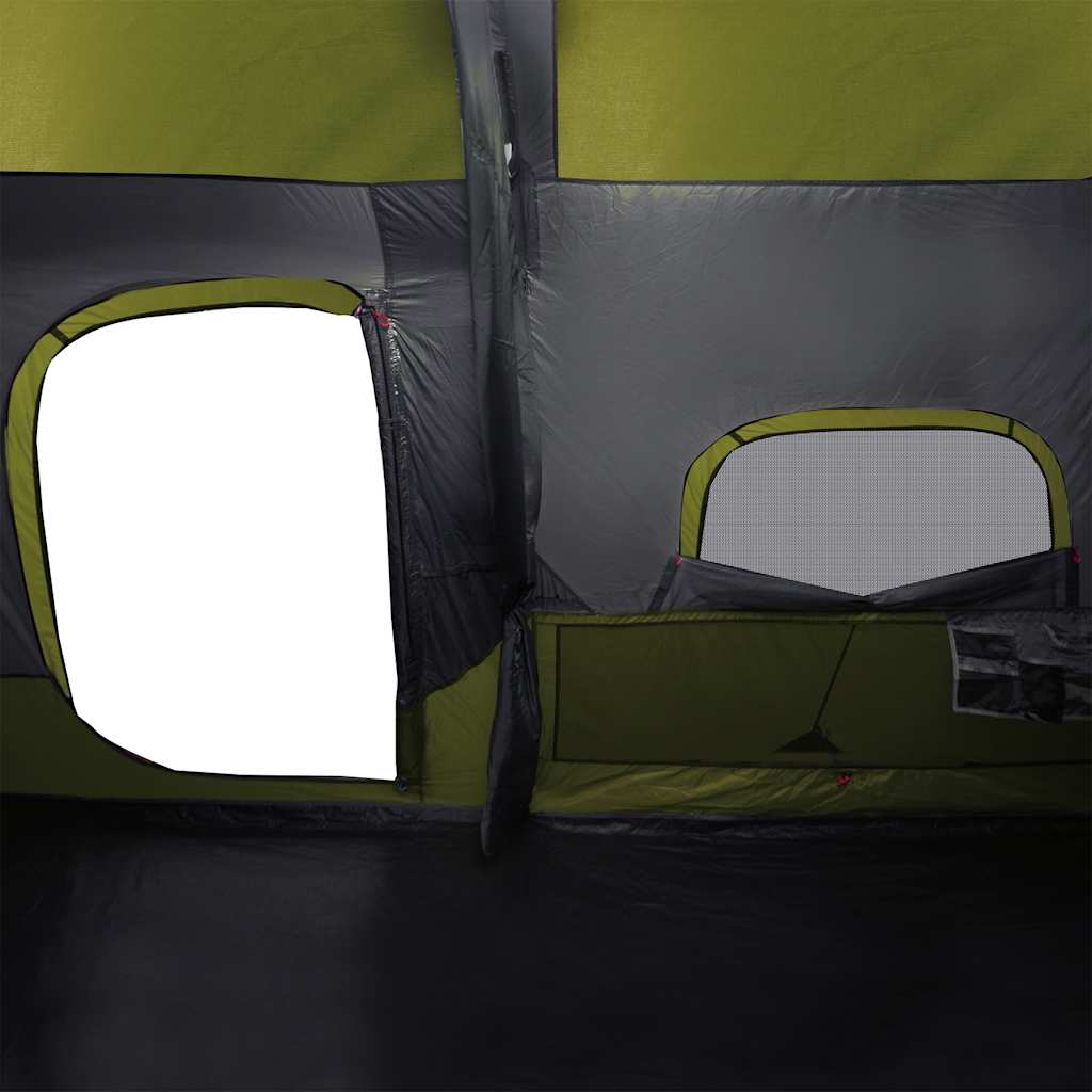 Tenda Campeggio 9 Persone Verde Rilascio Rapido Impermeabile