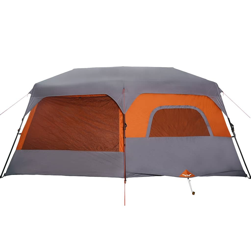 Tenda Campeggio 9 Persone Grigio e Arancione Impermeabile