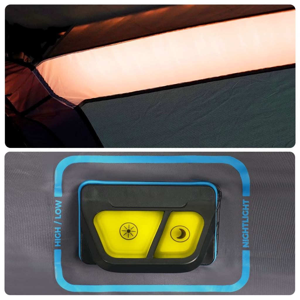 Tenda Famiglia con LED 10 Persone Verde Chiaro Rilascio Rapido