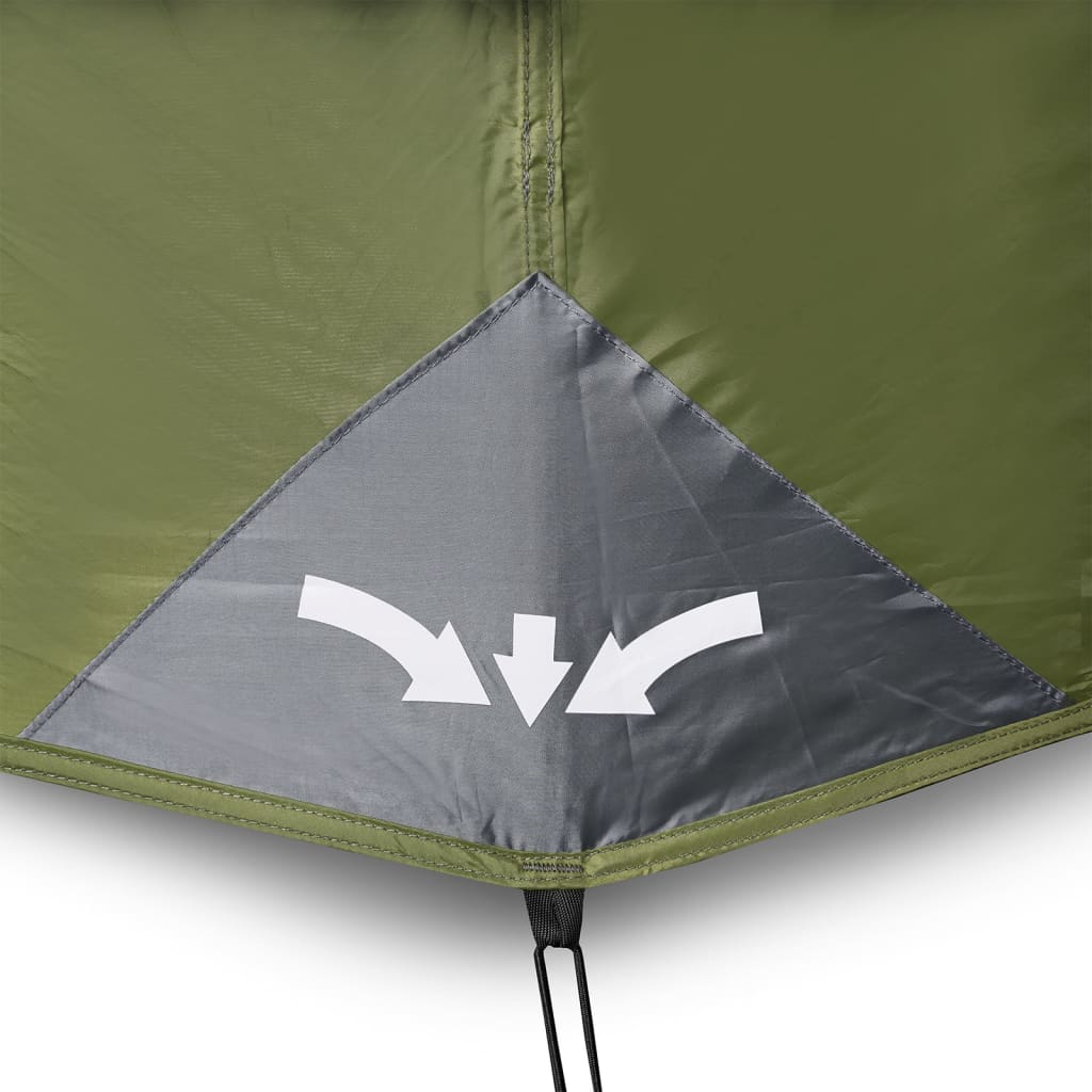Tenda Famiglia con LED 10 Persone Verde Chiaro Rilascio Rapido