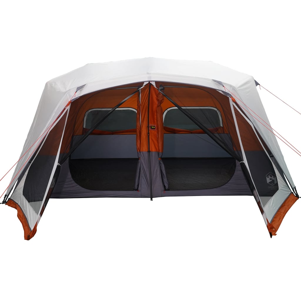 Tenda Famiglia LED 10 Persone Grigio/Arancione Rilascio Rapido