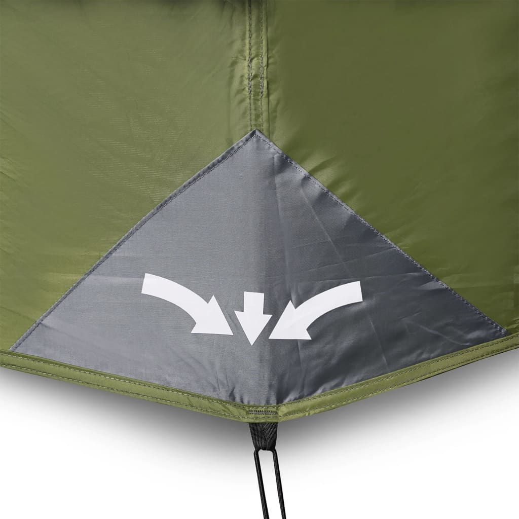 Tenda Famiglia con LED 6 Persone Verde Chiaro Rilascio Rapido