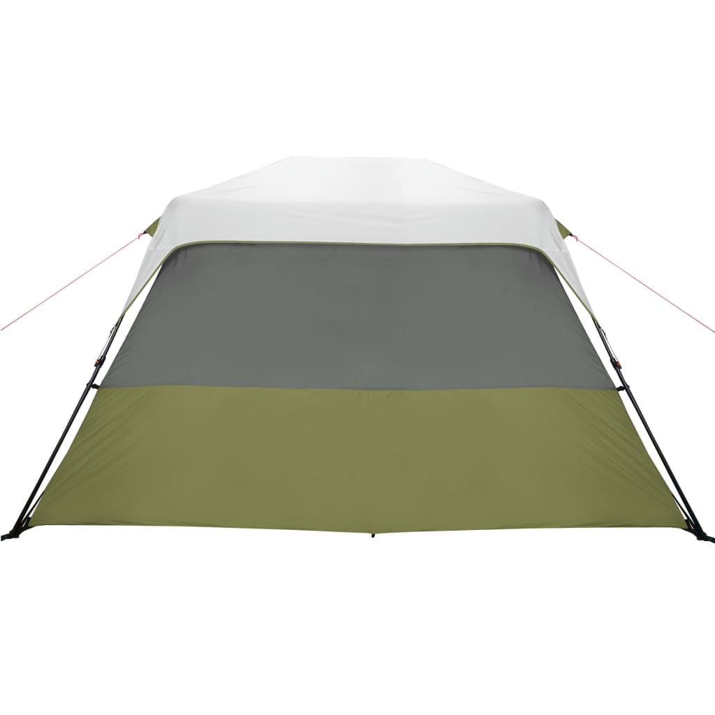 Tenda Famiglia con LED 6 Persone Verde Chiaro Rilascio Rapido