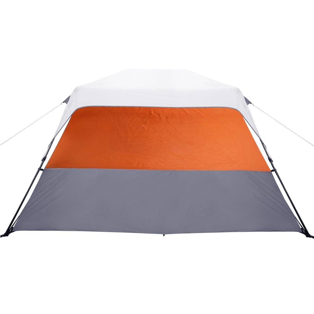 Tenda Famiglia LED 6 Persone Grigio/Arancione Rilascio Rapido