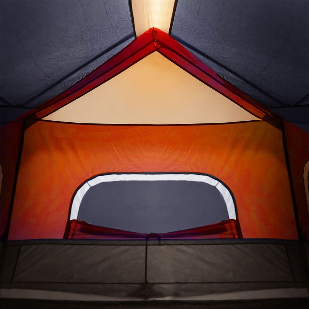 Tenda Famiglia LED 6 Persone Grigio/Arancione Rilascio Rapido