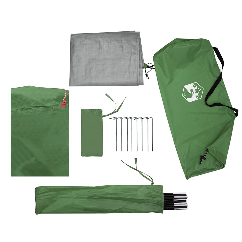 Tenda da Campeggio a Cupola per 2 Persone Verde Impermeabile