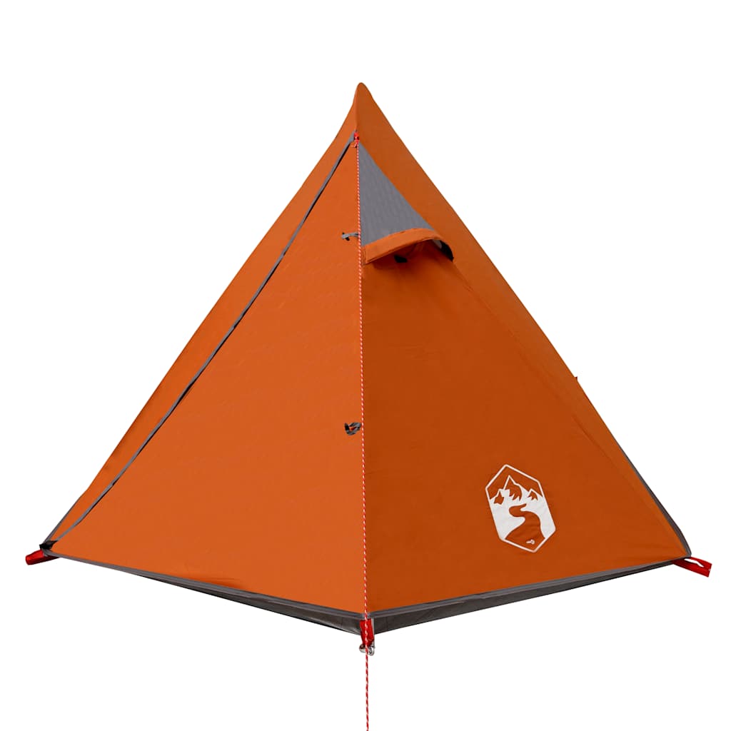 Tenda da Campeggio a Cupola 2 Persone Grigio e Arancione
