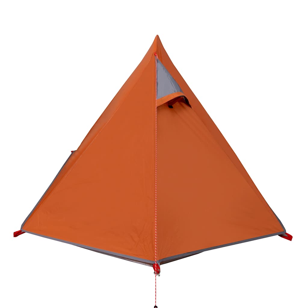 Tenda da Campeggio a Cupola 2 Persone Grigio e Arancione