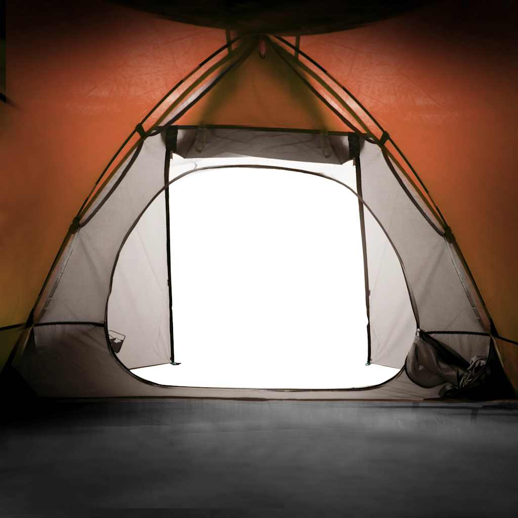 Tenda da Campeggio a Cupola 2 Persone Arancione Impermeabile