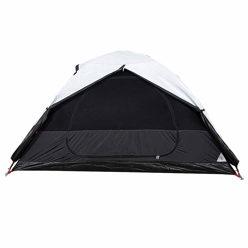 Tenda Campeggio a Cupola 2 Persone Bianca Tessuto Oscurante