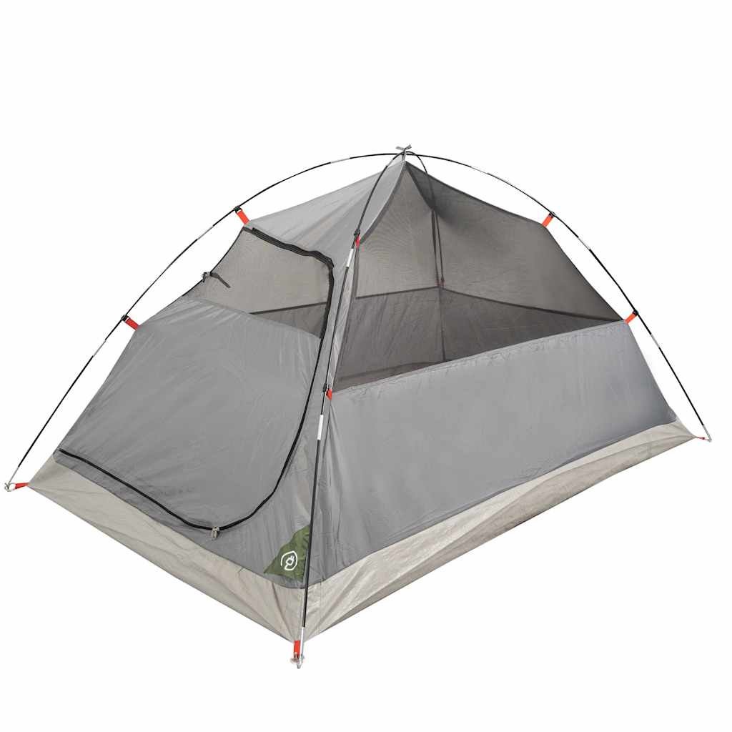 Tenda da Campeggio a Cupola per 3 Persone Verde Impermeabile