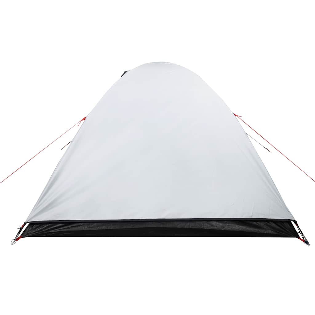 Tenda Campeggio a Cupola 3 Persone Bianca Tessuto Impermeabile