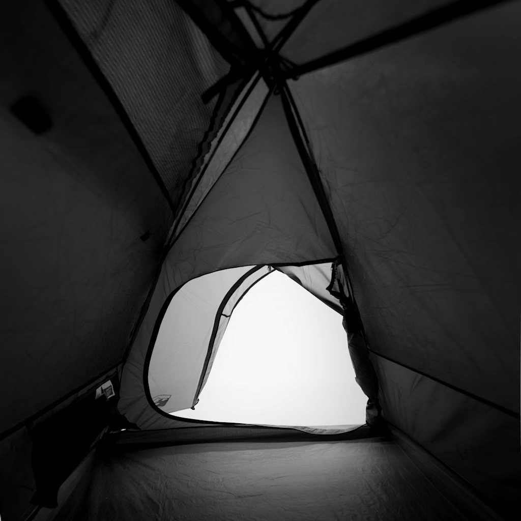 Tenda Campeggio a Cupola 3 Persone Bianca Tessuto Impermeabile