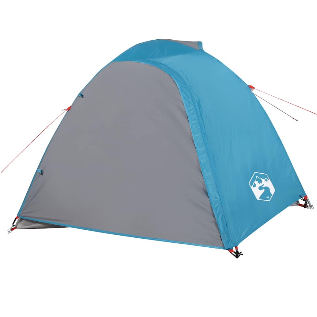 Tenda da Campeggio a Cupola per 4 Persone Blu Impermeabile