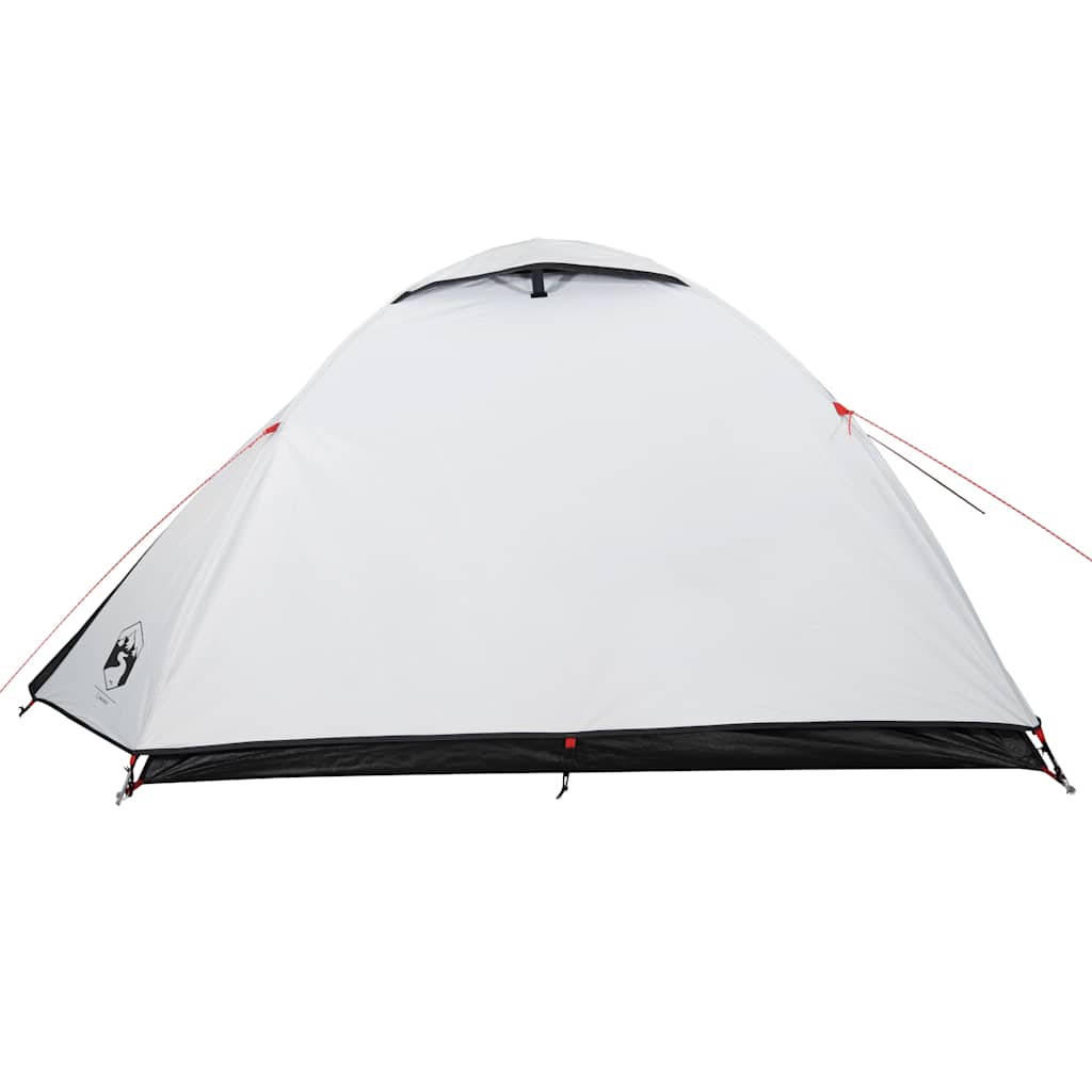 Tenda Campeggio a Cupola 4 Persone Bianca Tessuto Impermeabile
