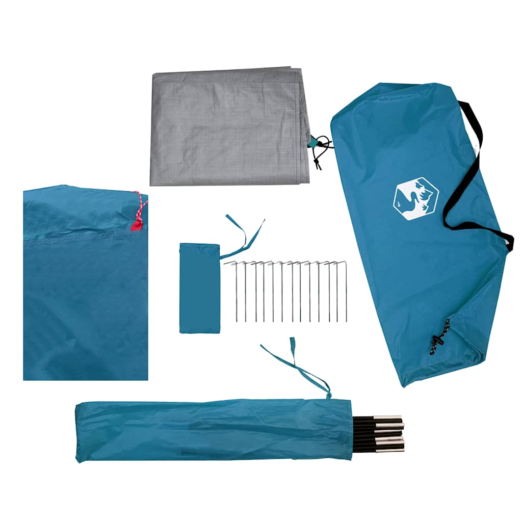 Tenda da Campeggio a Cupola per 2 Persone Blu Impermeabile