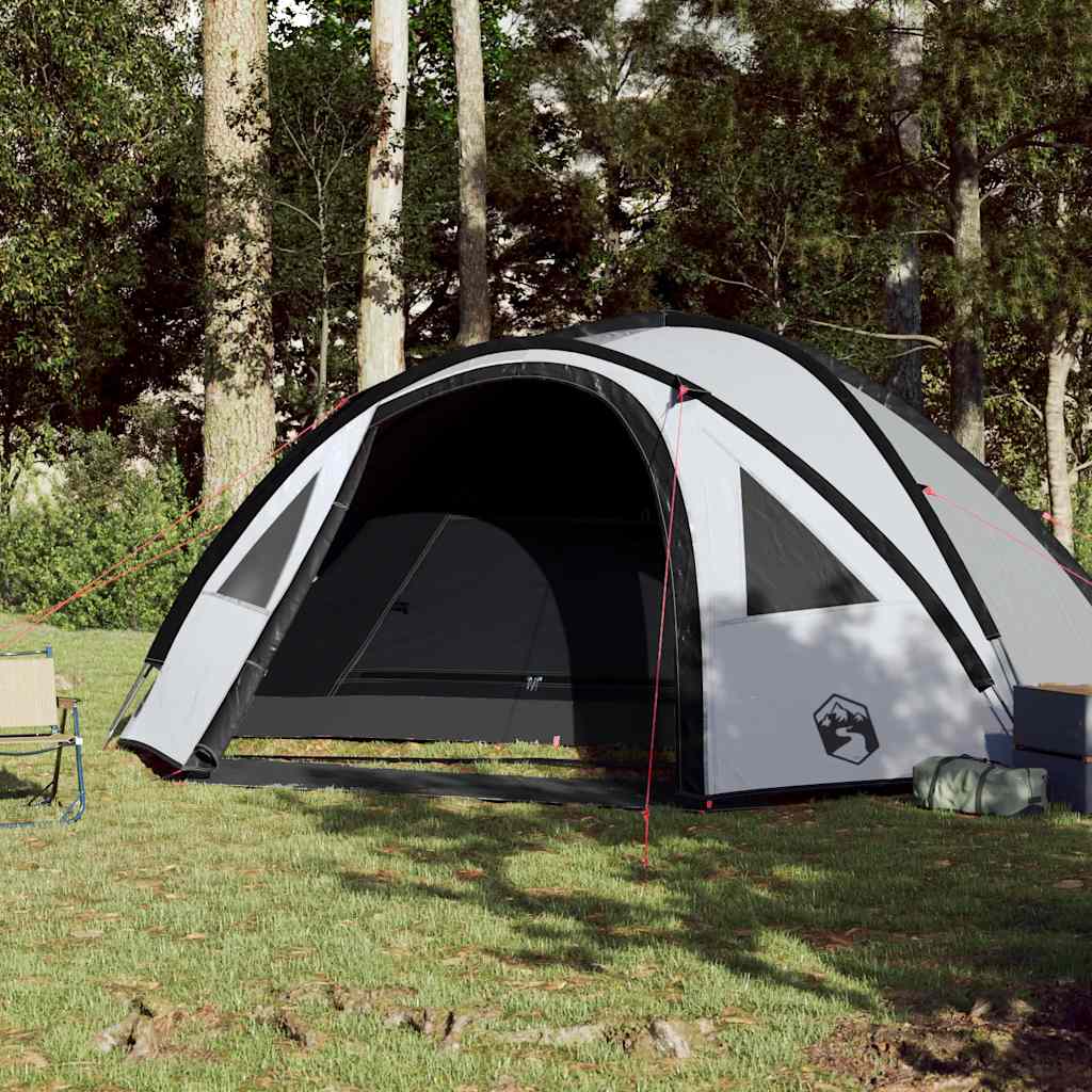 Tenda Campeggio a Cupola 4 Persone Bianca Tessuto Impermeabile