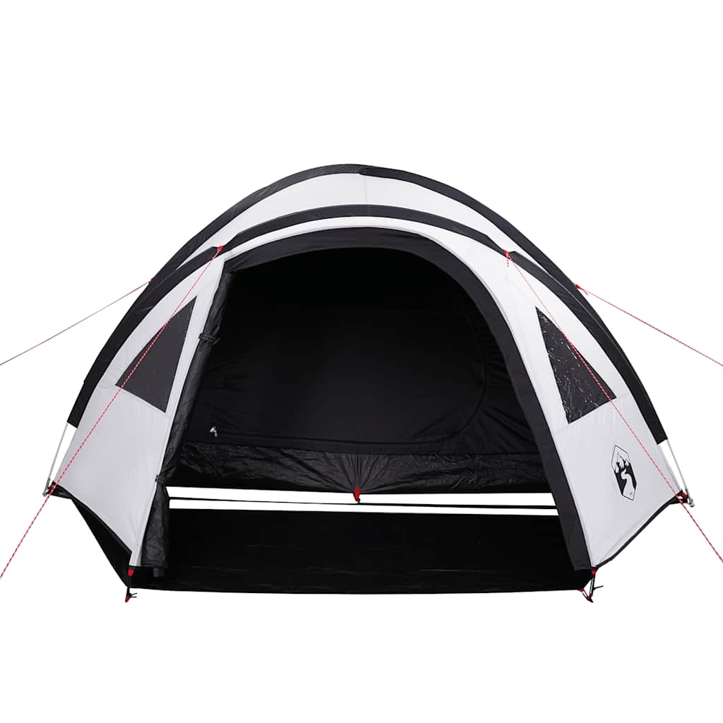 Tenda Campeggio a Cupola 4 Persone Bianca Tessuto Impermeabile